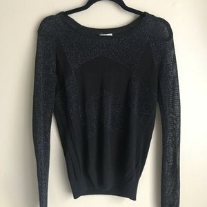 UO Sparkly Long Sleeve Sweater Blouse